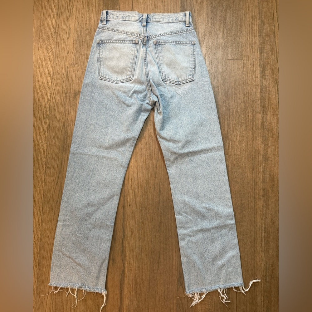 Zara Jeans-Light Wash-Distressed Hem-Size 2 - Picture 2 of 8
